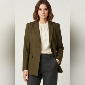 Le Suit Jacket size 8 olive green